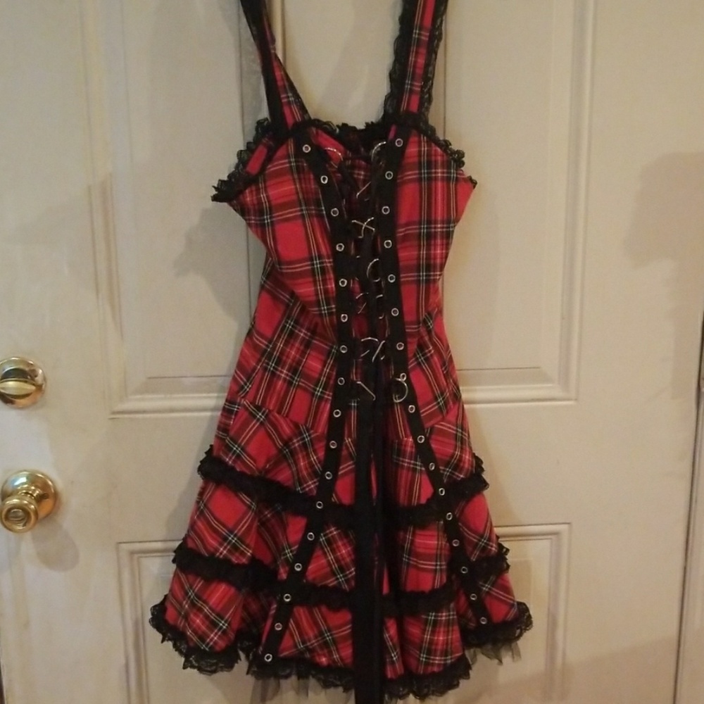 Plaid punk rocker dress